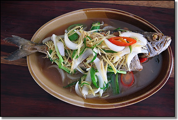 A freshly prepared fish