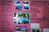 Minivan schedule at Cathay Guesthouse in Hat&nbsp;Yai - Click for larger image