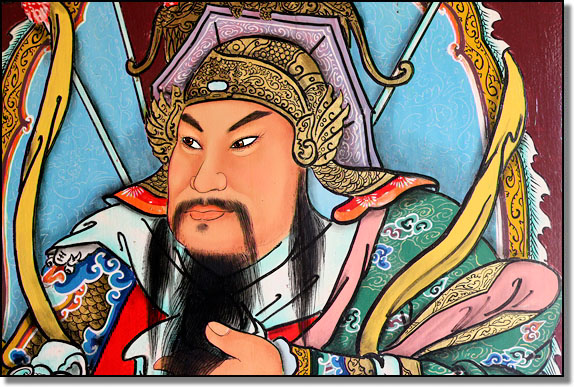 Mural in a Chinese temple in Hat&nbsp;Yai, Thailand