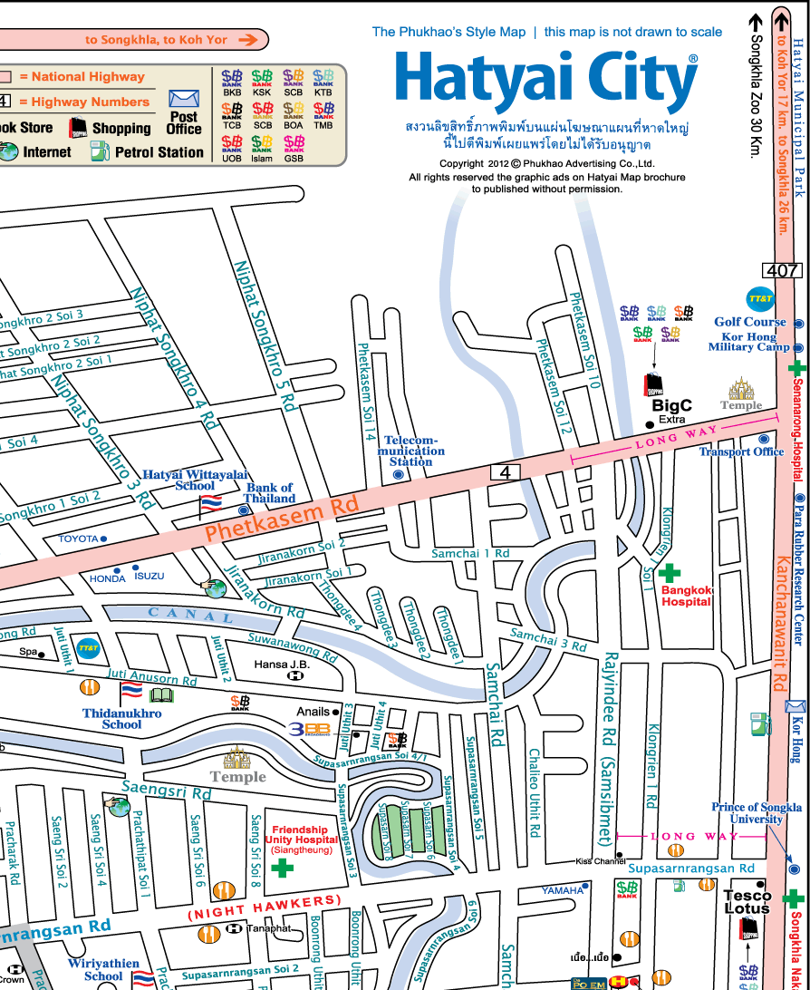 Hat Yai Map 2