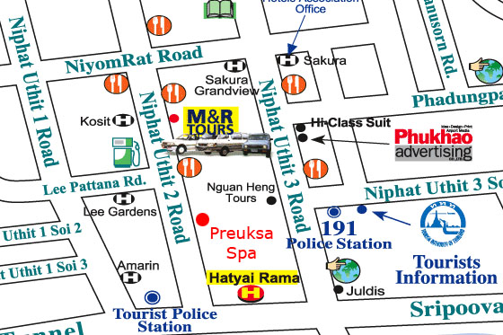 Location of Preuksa Spa, Hat&nbsp;Yai