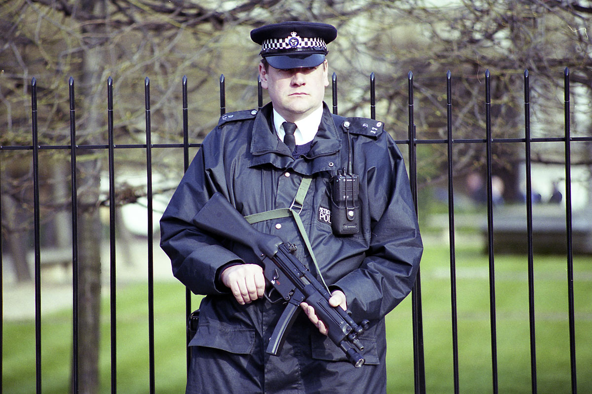 For many years British bobbies carried no more than a truncheon, but that has now changed