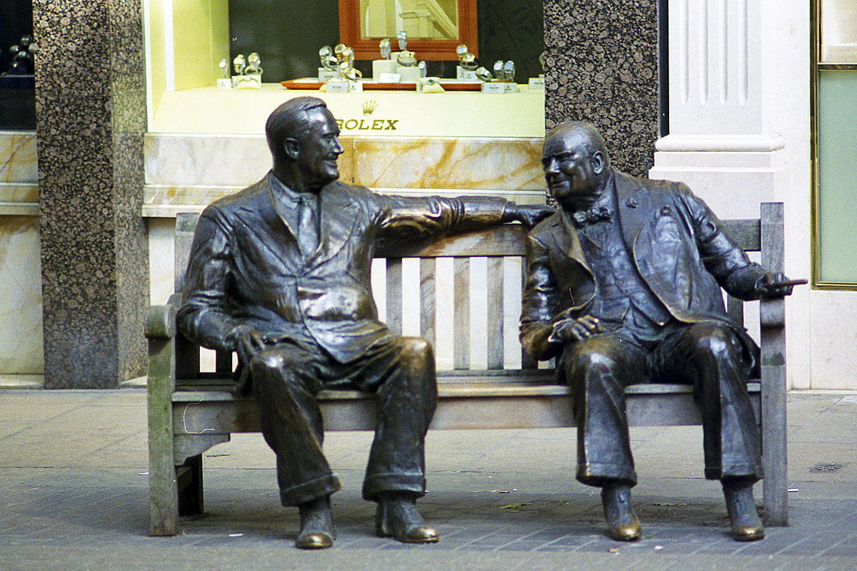 Churchill and Roosevelt - representing the 'special relationship' between the US and UK