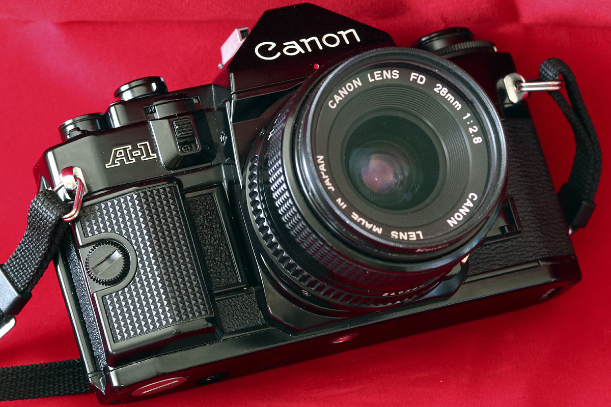 Canon A1 with FD 28mm f/2.8 lens
