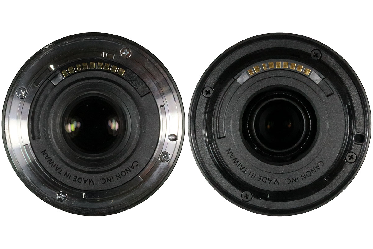 Canon EF-M metal and plastic lens mounts