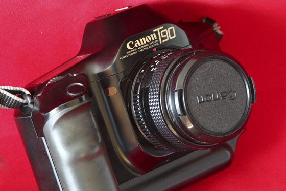 Canon T90 with FD 28mm f/2.8 lens