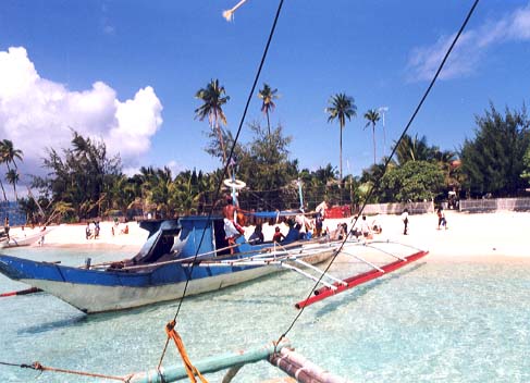 Typical Philippines outrigger boat