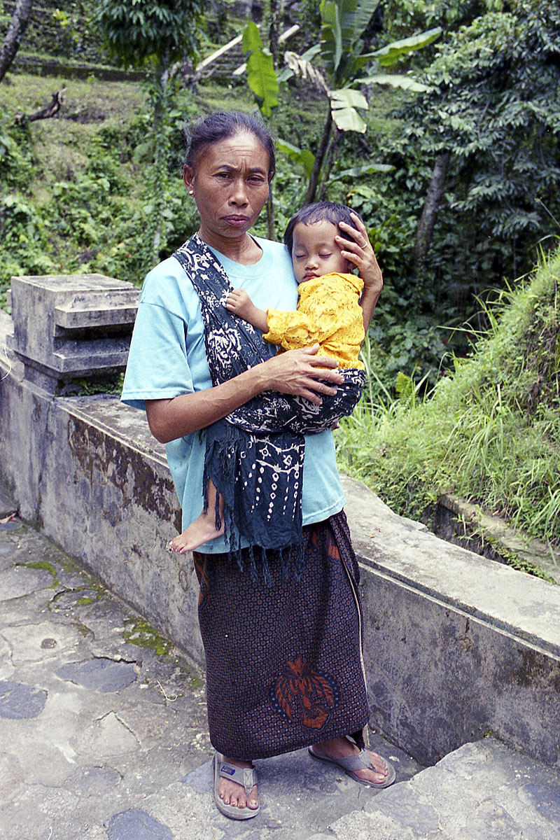 Balinese woman and child