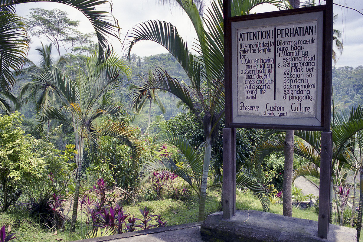 Sign at a temple