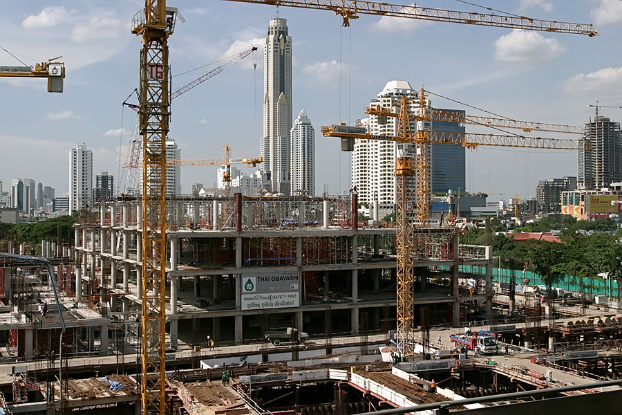 The ongoing construction in Bangkok makes the city seem like a permanent, huge building site