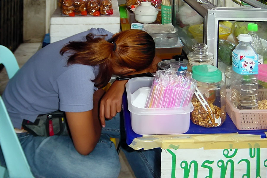 Thais have an amazing ability to sleep anywhere at any time