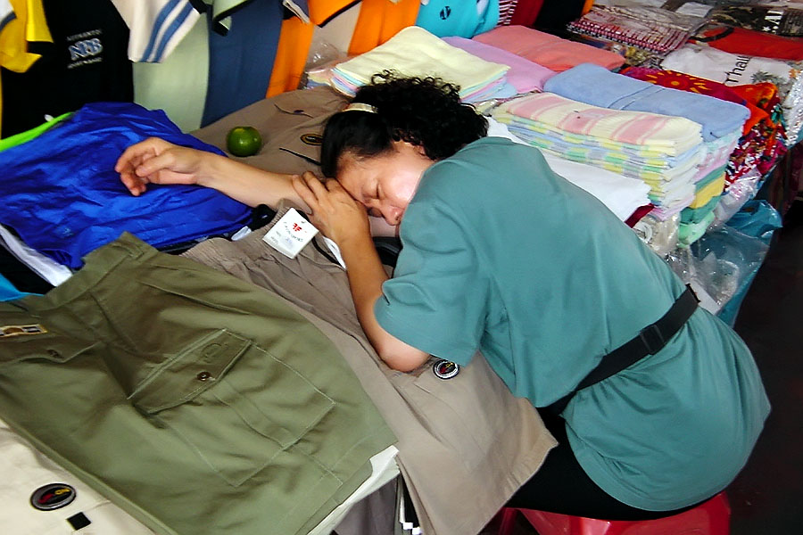 At times it is first necessary to wake up the vendor if you wish to buy something