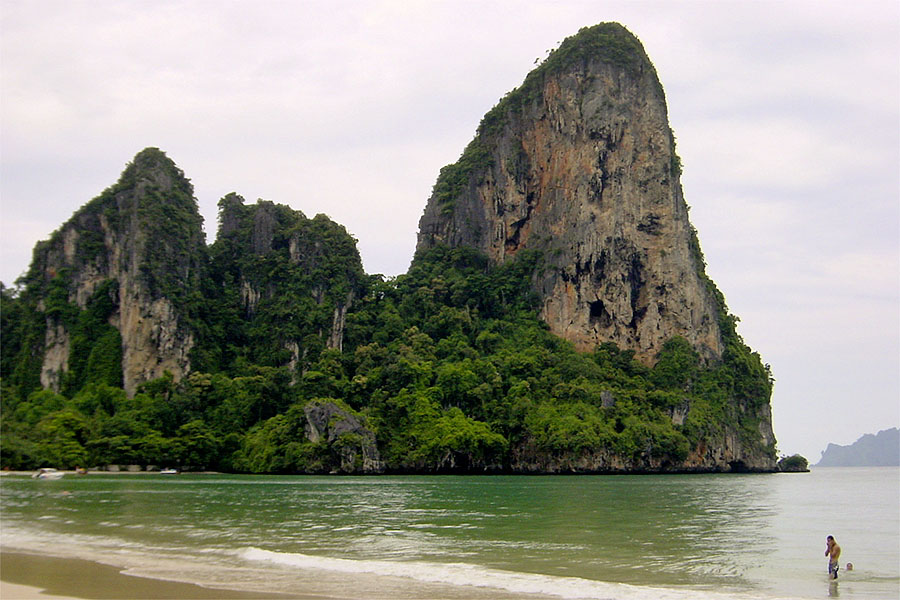 Railay beach, Krabi when it was almost deserted in 2004