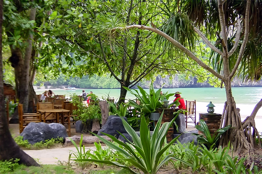 An almost deserted Railay Beach, Krabi in 2004