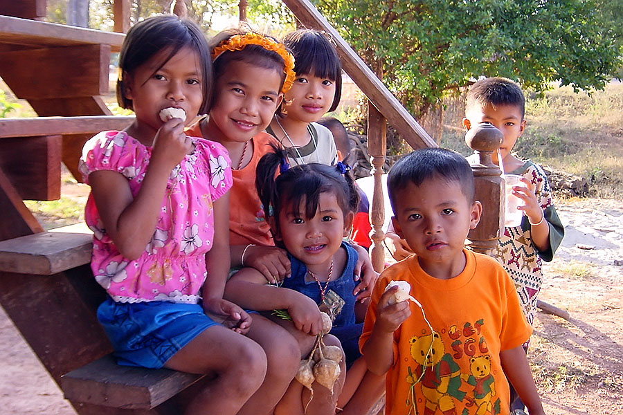 Children in Isaan, the poorest region of Thailand