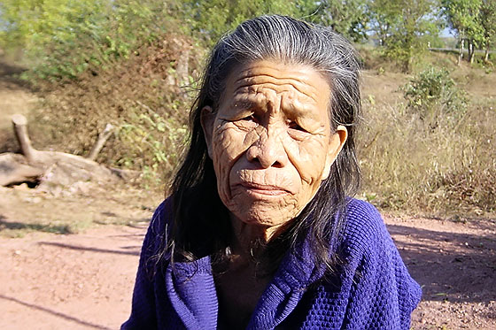 An old lady from the Isaan region of Thailand