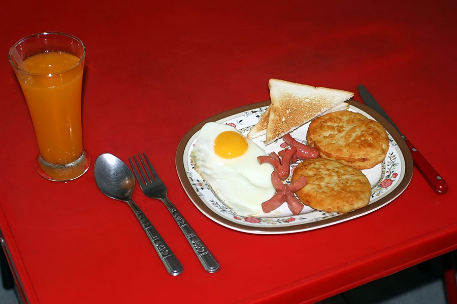Western style breakfast