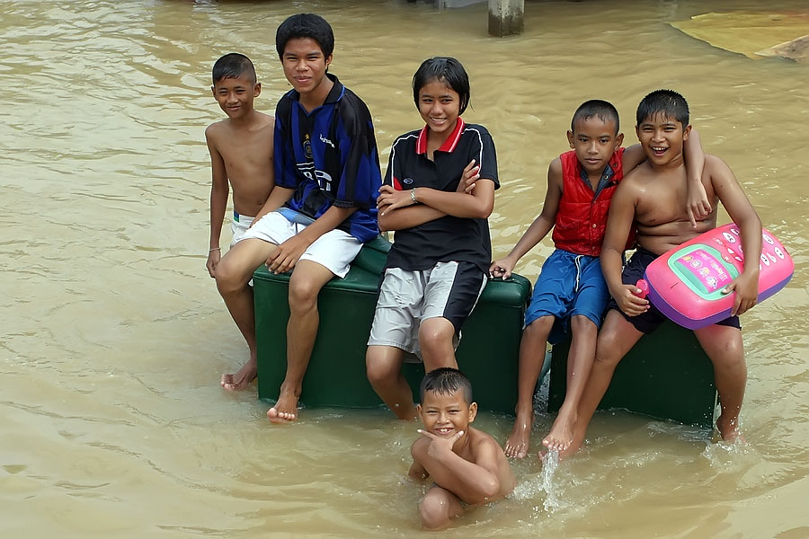 For many of the kids it was just an excuse to have fun in the water