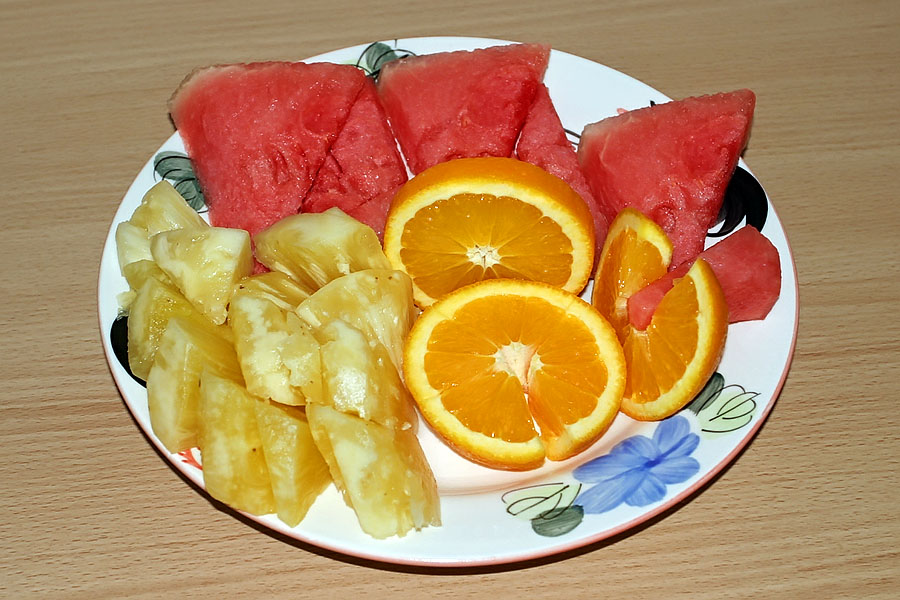 A selection of fresh, tropical fruit