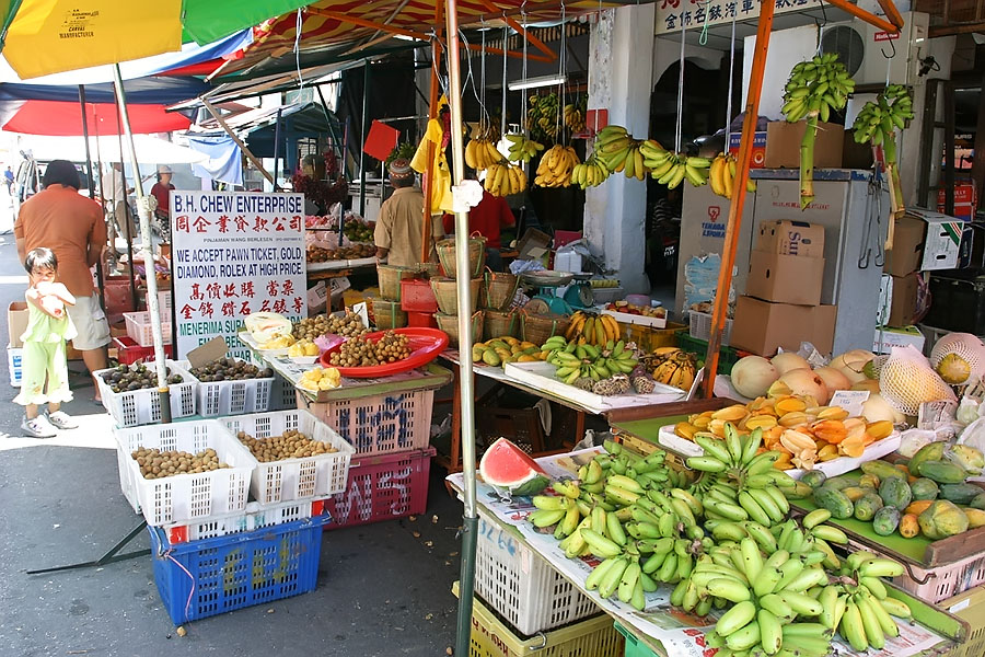 Fruit and vegetables for sale in Georgetown, Penang