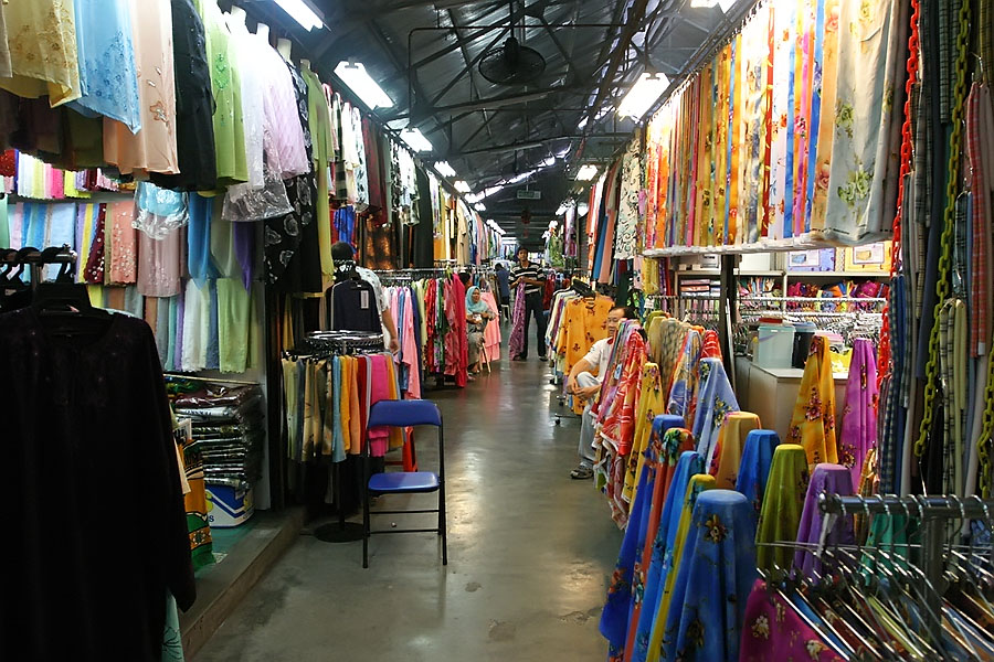 Clothes market in Georgetown, Penang