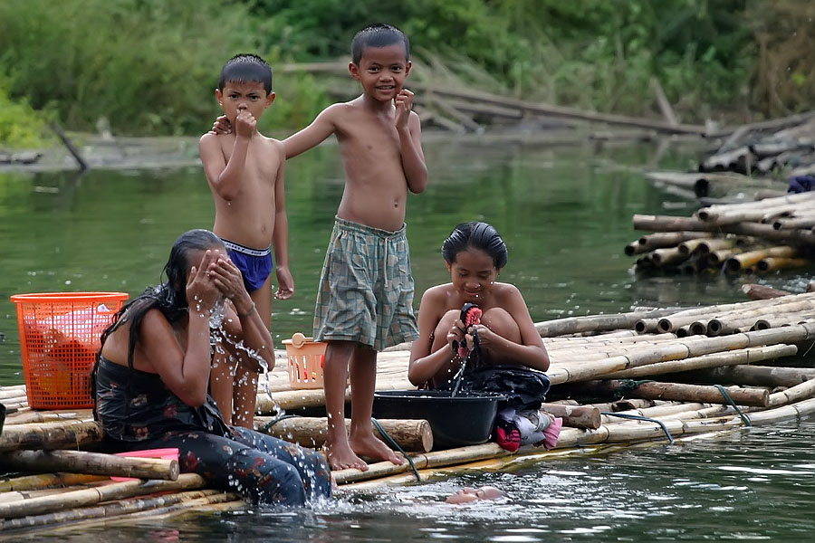 Life in Sangkhlaburi is based around the river and lake