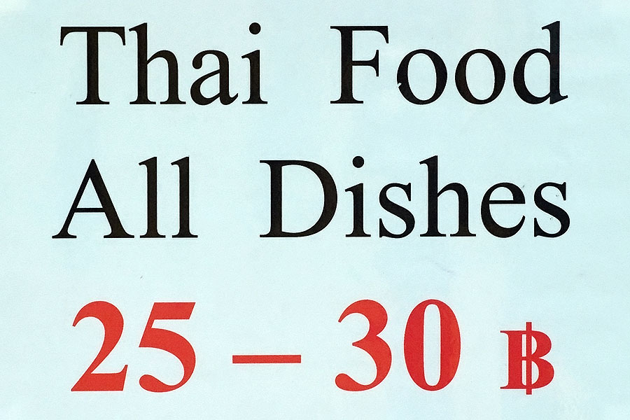 Lots of cheap food is available in Thailand