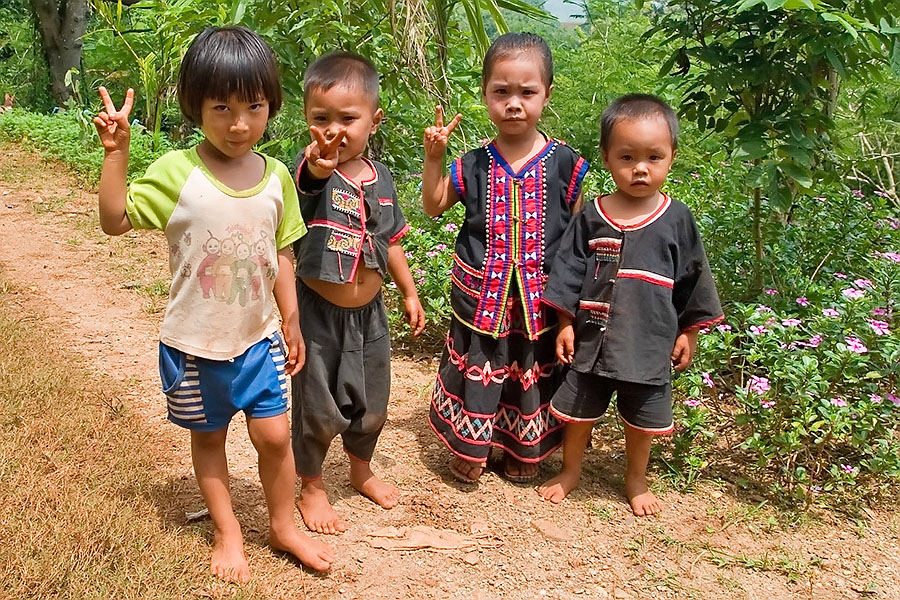 Hill tribe children, Chiang Rai