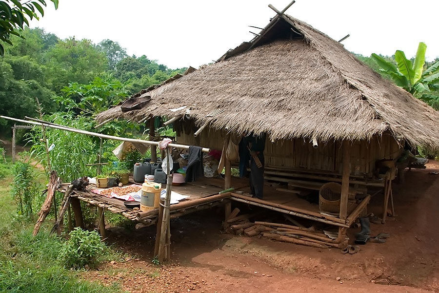 Hill tribe hut, Chiang Rai
