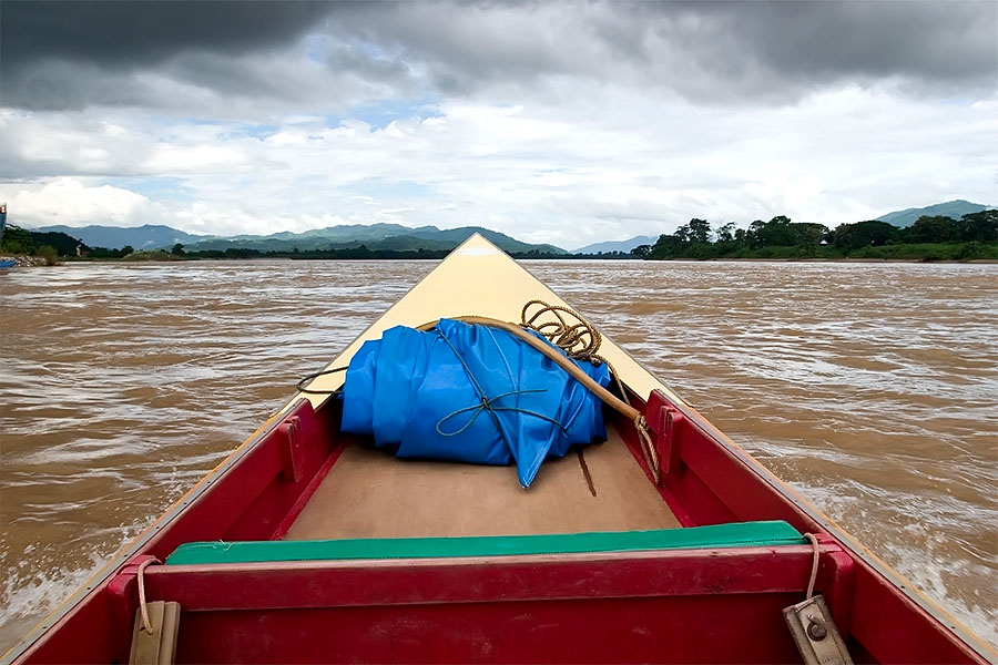 The boat across the Mekong to Laos