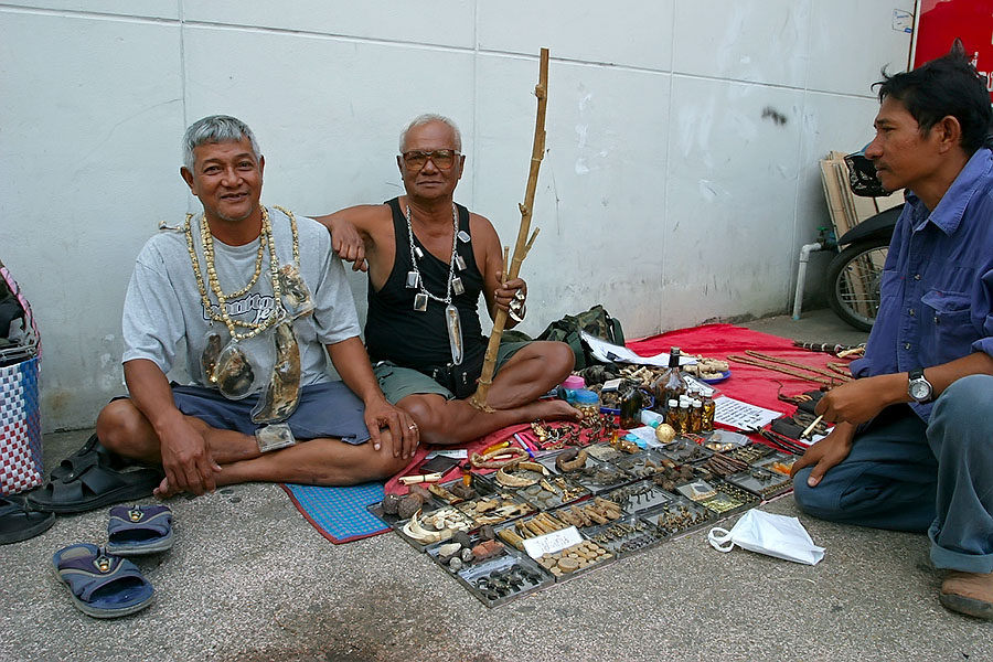 Various items on sale believed to have magical powers