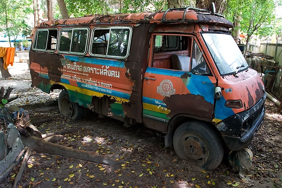 Some of the Hat Yai to Songkhla minivans are almost as bad as this