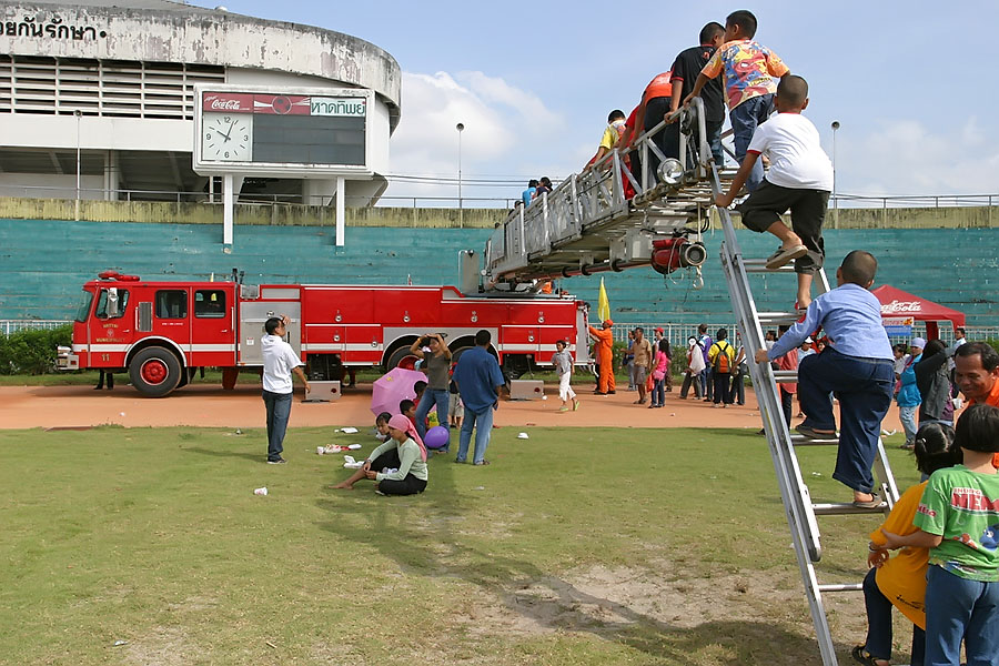 Playing Firefighters On Childrens' Day