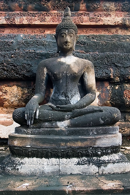 Buddha image at the Old City of Sukhothai