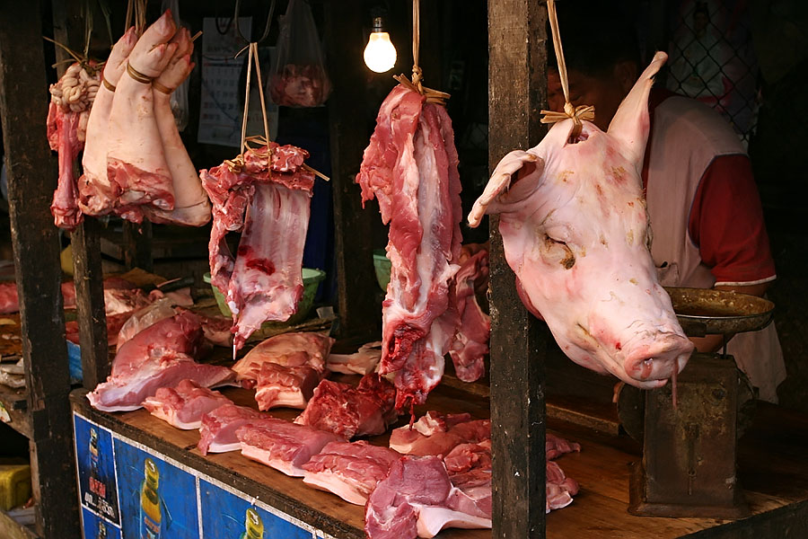 Pork is popular in Thailand (especially Trang) and no part of the pig is wasted