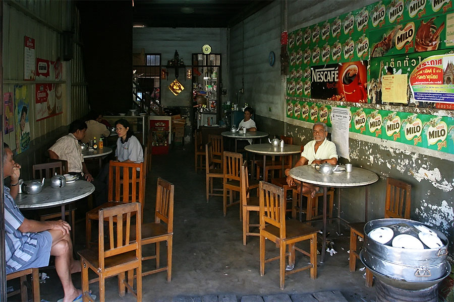 Local style coffee shop in Trang