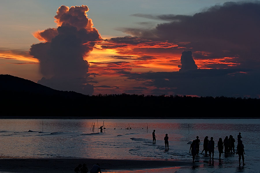 Sunset at Samila Beach, Songkhla, Thailand