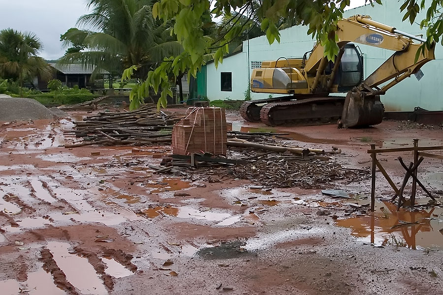 Ongoing development at Thale Noi, Phattalung province, Thailand