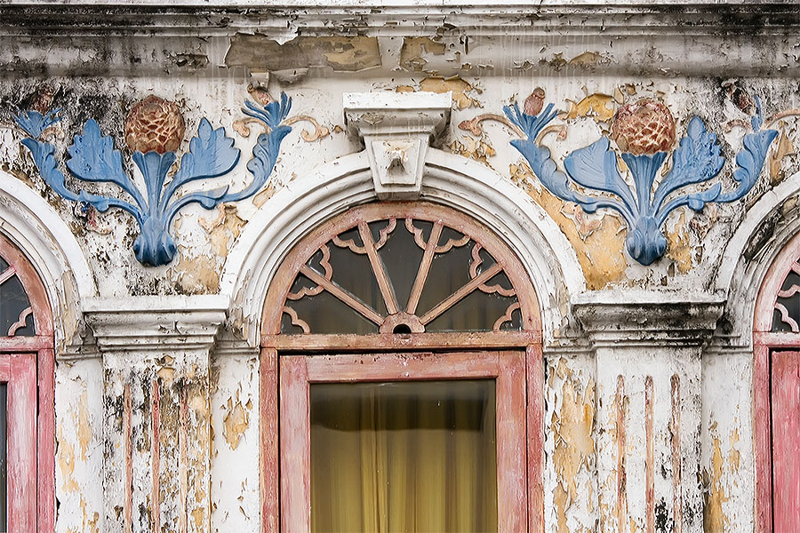 Crumbling old buildings
