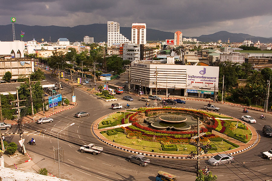 View of Hat Yai from the top of the President Hotel