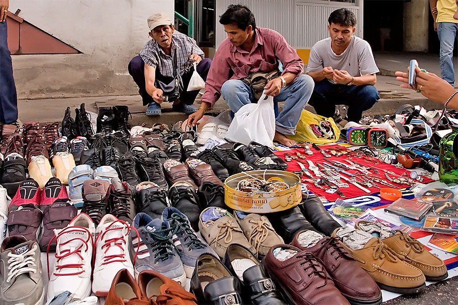 Second hand shoes at Hat Yai Plaza, Hat Yai