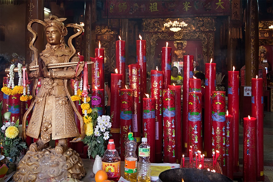 Chinese temple candles, Hat Yai, Thailand