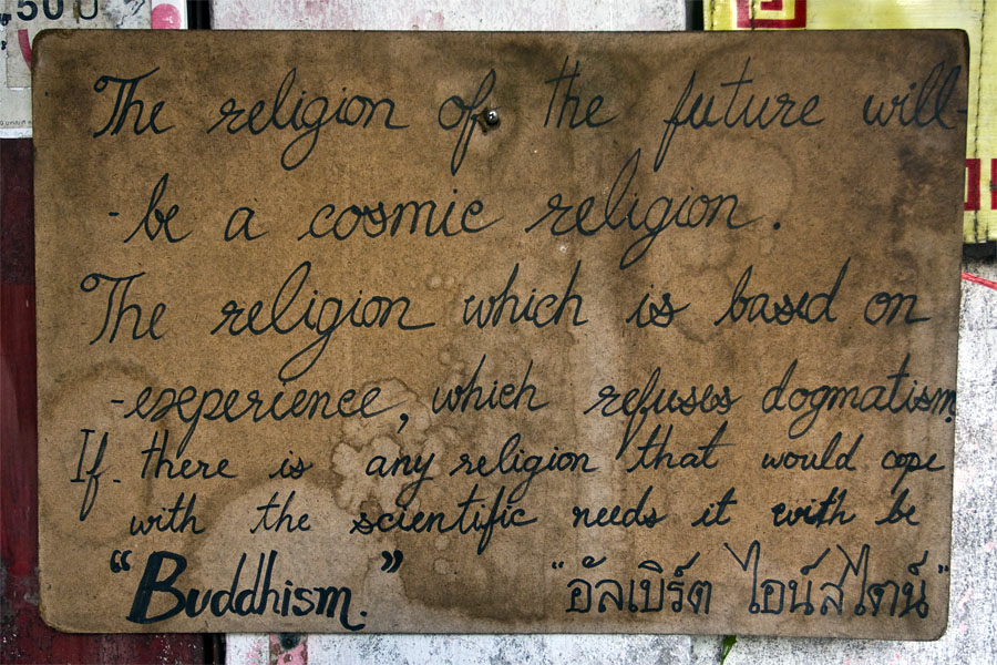 Albert Einstein quote about Buddhism