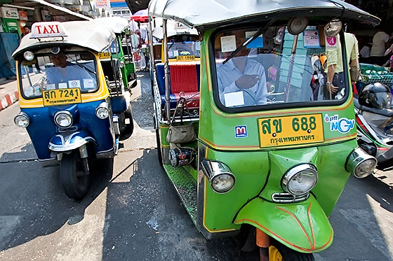Tuk-tuks south of the river in Bangkok