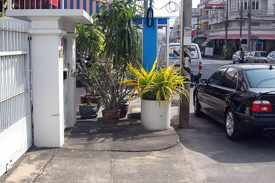 A deliberately blocked footpath
