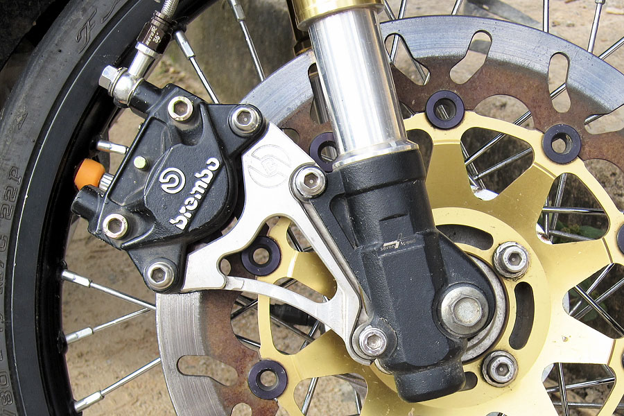 Genuine Brembo brakes - a very rare sight in Thailand
