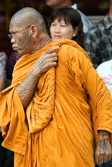 Tattooed monk