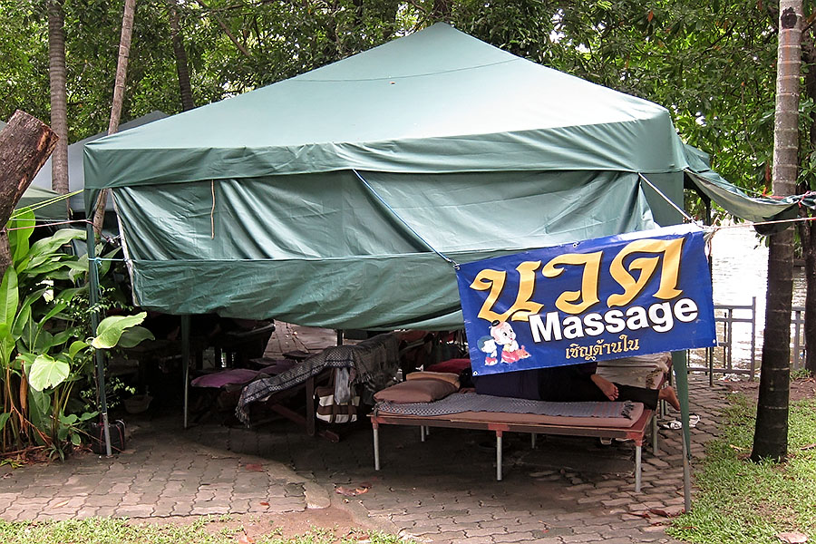 Massage on offer inside Dusit zoo in Bangkok