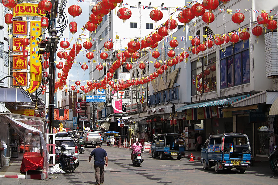 Red lanterns at Chinese New Year