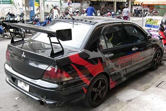 This is a typical Thai boy racer's car